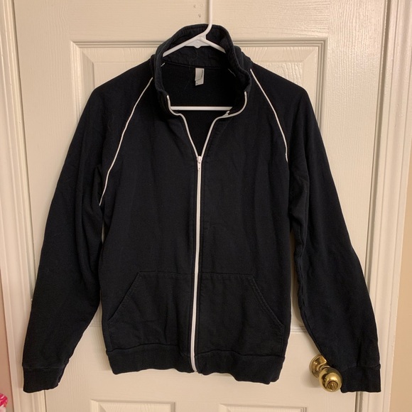American Apparel Tops - B&W Color Guard American Apparel zip up sz M